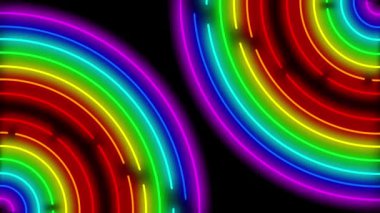 Neon çizgi aydınlatma animasyon hareket grafikleri