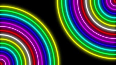 Neon çizgi aydınlatma animasyon hareket grafikleri