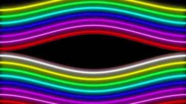 Neon çizgi aydınlatma animasyon hareket grafikleri