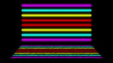 Neon çizgi aydınlatma animasyon hareket grafikleri