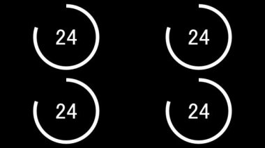 30 saniye geri sayım zamanlayıcı canlandırma grafikleri