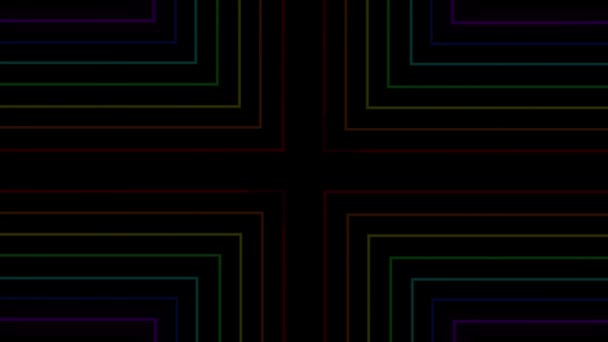 Neon Line Beleuchtung Animation Motion Graphics — Stockvideo