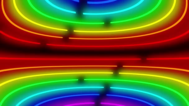 Neon Lijn Verlichting Animatie Motion Graphics — Stockvideo