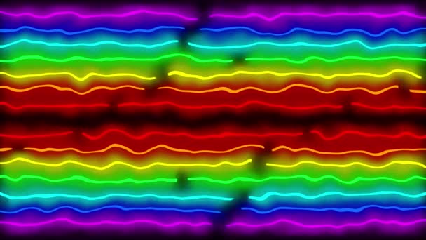 霓虹灯线照明动画动作图形 — 图库视频影像
