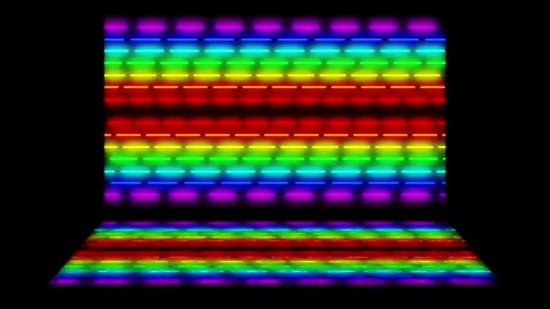 Gráficos Movimiento Animación Iluminación Línea Neón — Vídeo de stock