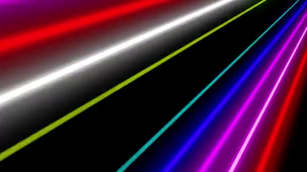 Neonowe Oświetlenie Linii Animacja Animacja Grafika Ruchu — Wideo stockowe