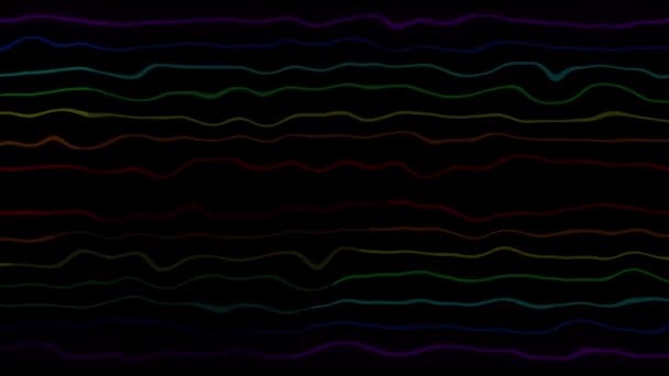 Neonline Belysning Animation Rörelse Grafik — Stockvideo