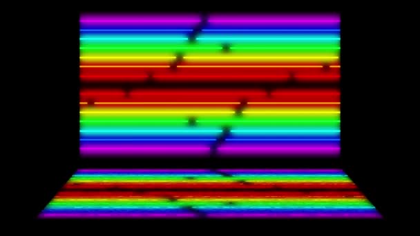 Gráficos Movimiento Animación Iluminación Línea Neón — Vídeo de stock