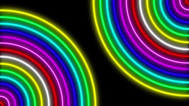 Neon Line Illumination Animation Motion Graphics — Stock Video