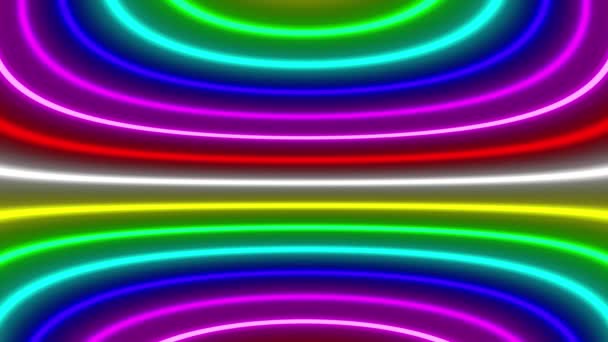 Neonowe Oświetlenie Linii Animacja Animacja Grafika Ruchu — Wideo stockowe