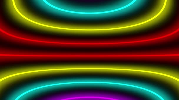 Animace Pohybu Neonové Čáry Osvětlení — Stock video