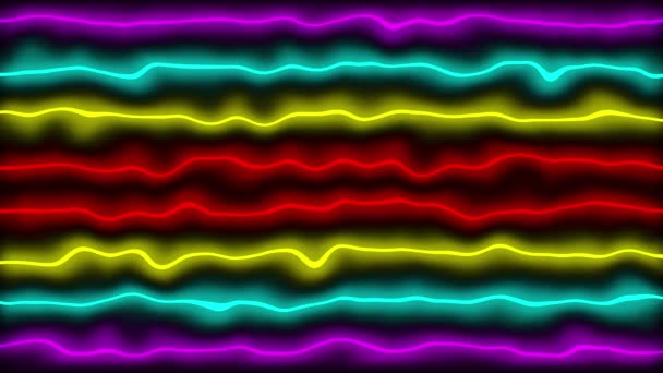 Neon Çizgi Aydınlatma Animasyon Hareket Grafikleri — Stok video