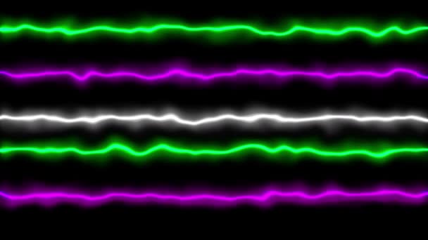 Neon Lijn Verlichting Animatie Motion Graphics — Stockvideo