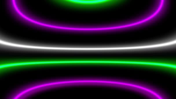 霓虹灯线照明动画动作图形 — 图库视频影像