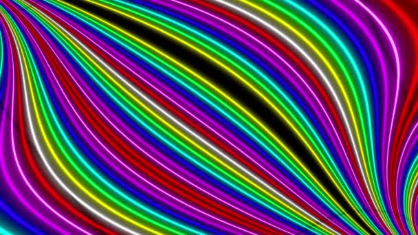 Linea Neon Animazione Grafica Animazione Movimento — Video Stock