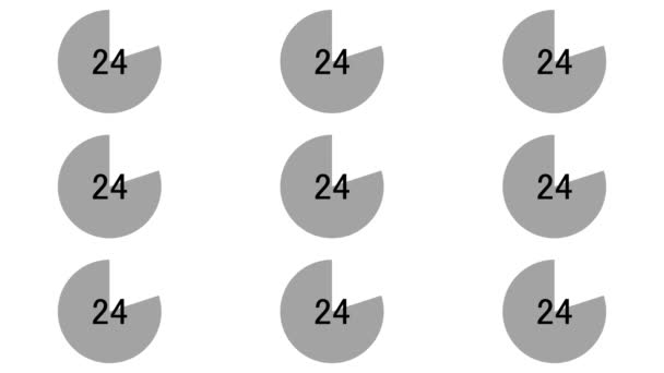 Segundos Cuenta Atrás Temporizador Animación Gráficos Movimiento — Vídeo de stock