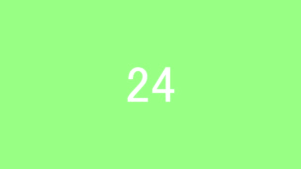 Seconden Countdown Timer Animatie Motion Graphics — Stockvideo