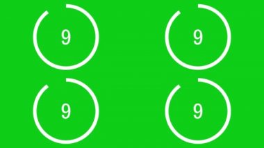 10 saniye geri sayım zamanlayıcı canlandırma grafikleri