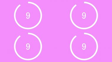 10 saniye geri sayım zamanlayıcı canlandırma grafikleri