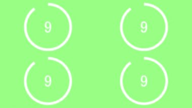 10 saniye geri sayım zamanlayıcı canlandırma grafikleri