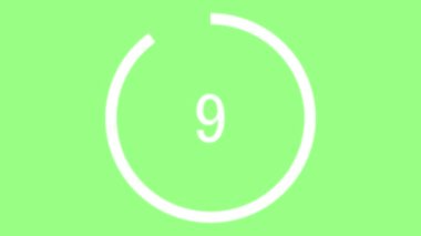 10 saniye geri sayım zamanlayıcı canlandırma grafikleri