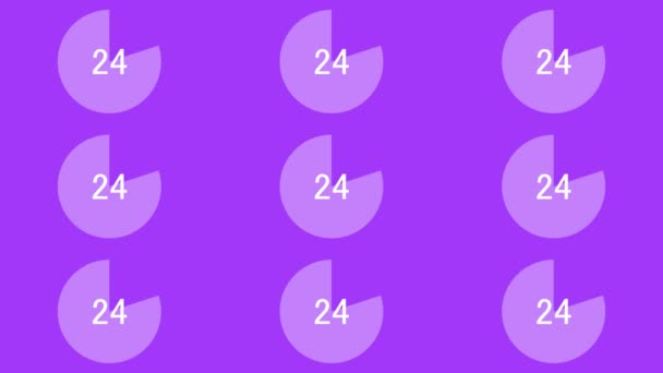 Sekunden Countdown Timer Animation Bewegungsgrafik — Stockvideo