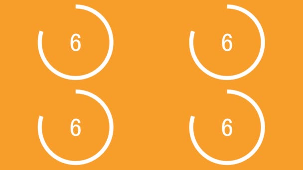 Sekunden Zählen Stoppuhr Animation Bewegungsgrafik — Stockvideo