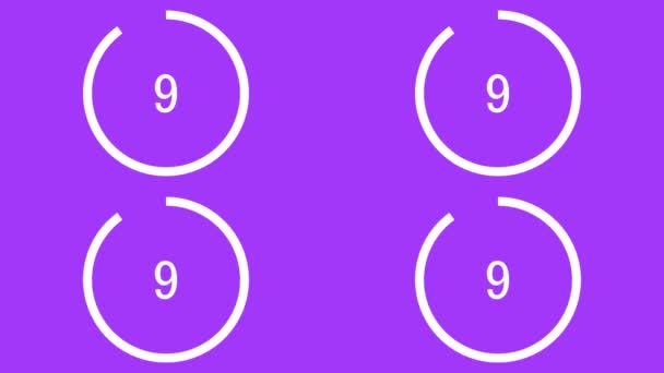 Sekunden Countdown Timer Animation Bewegungsgrafik — Stockvideo