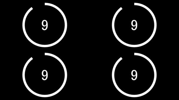 Segundos Contagem Regressiva Temporizador Animação Movimento Gráficos — Vídeo de Stock