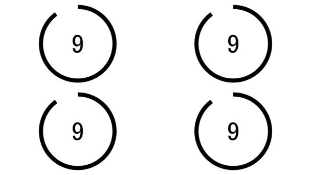 Segundos Contagem Regressiva Temporizador Animação Movimento Gráficos — Vídeo de Stock