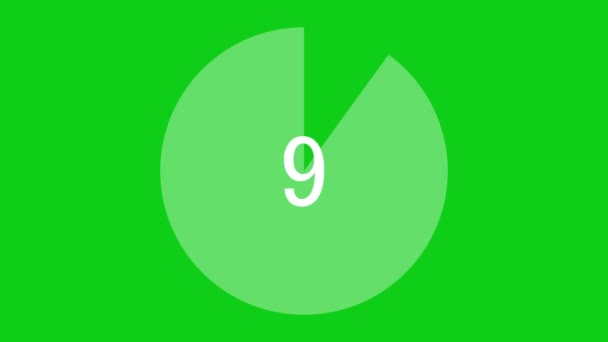 Sekunden Countdown Timer Animation Bewegungsgrafik — Stockvideo