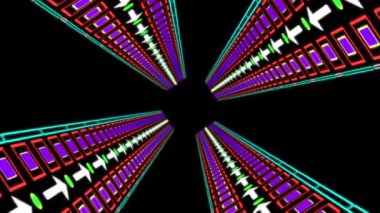 Siber tünel işleme animasyon hareketi grafikleri