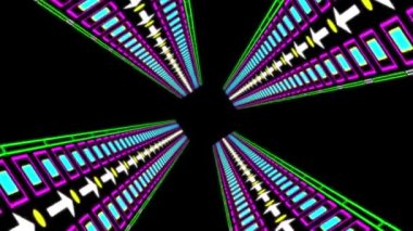 Siber tünel işleme animasyon hareketi grafikleri