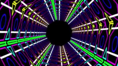 Siber tünel işleme animasyon hareketi grafikleri