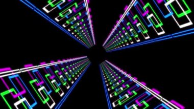 Siber tünel işleme animasyon hareketi grafikleri