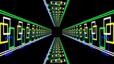 Siber tünel işleme animasyon hareketi grafikleri