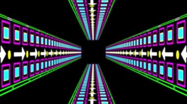 Siber tünel işleme animasyon hareketi grafikleri