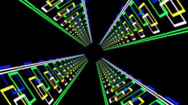 Siber tünel işleme animasyon hareketi grafikleri