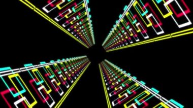 Siber tünel işleme animasyon hareketi grafikleri