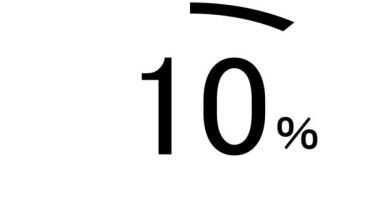 % 100 sayım yüzde animasyon hareket grafikleri