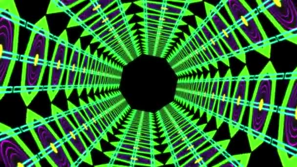 Animace Pohybu Kybernetického Tunelu — Stock video