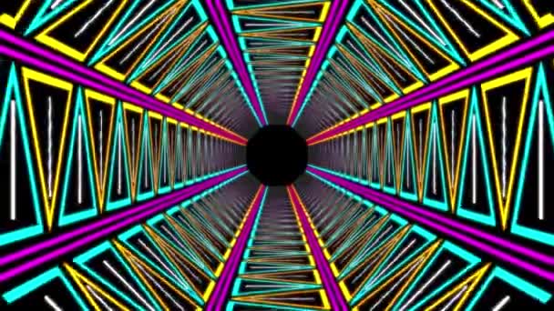 Cyber Tunnel Progress Animation Motion Graphics — Stock Video