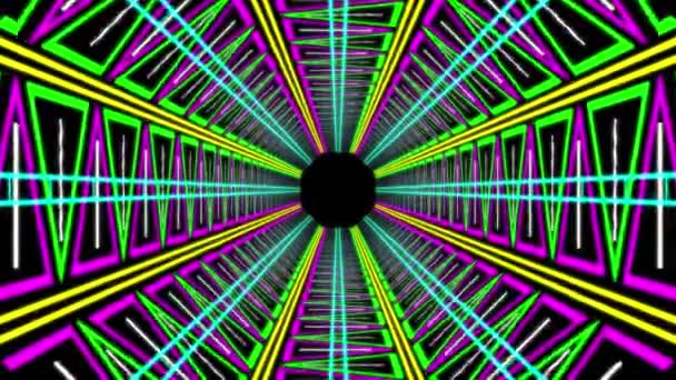 Cyber Tunnel Progresso Animazione Grafica Movimento — Video Stock