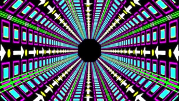 Cyber Tunnel Progresso Animazione Grafica Movimento — Video Stock