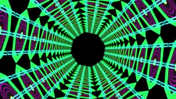 Cybertunnel Voortgang Animatie Motion Graphics — Stockvideo