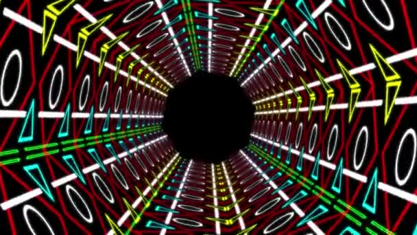 Cyber Tunnel Progress Animation Motion Graphics — Stock Video