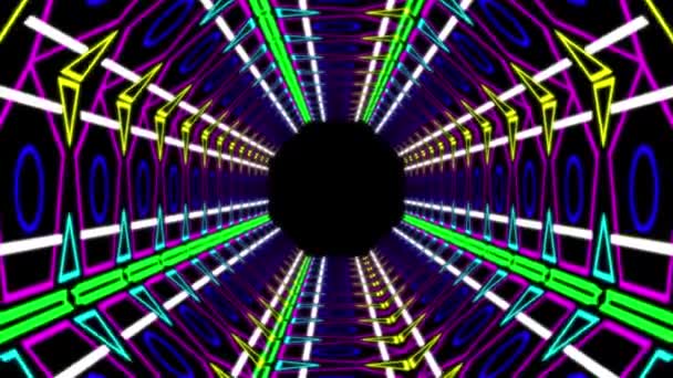 Cyber Tunnel Progresso Animazione Grafica Movimento — Video Stock