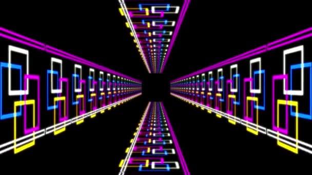 Cyber Tunnel Fortschritt Animation Motion Graphics — Stockvideo