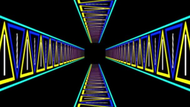Cyber Tunnel Progression Animation Mouvement Graphiques — Video