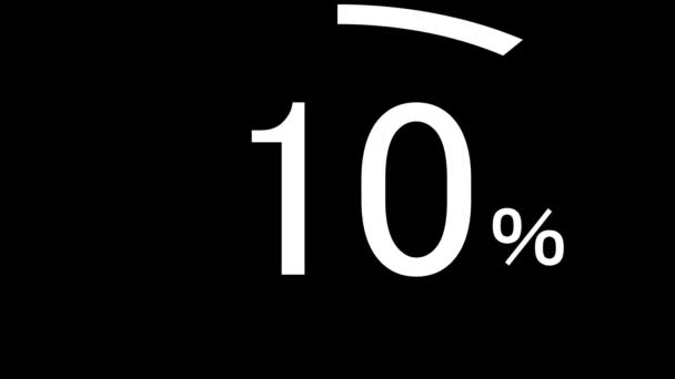 100 Count Percentuale Animazione Grafica Movimento — Video Stock